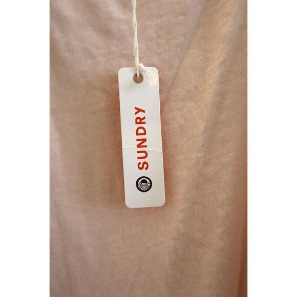 Sundry Women's Sz 4 Ballet Pink Ruched Spaghetti Strap Cotton Dress - Picture 3 of 12